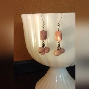Elegant Pink Dangle Earrings